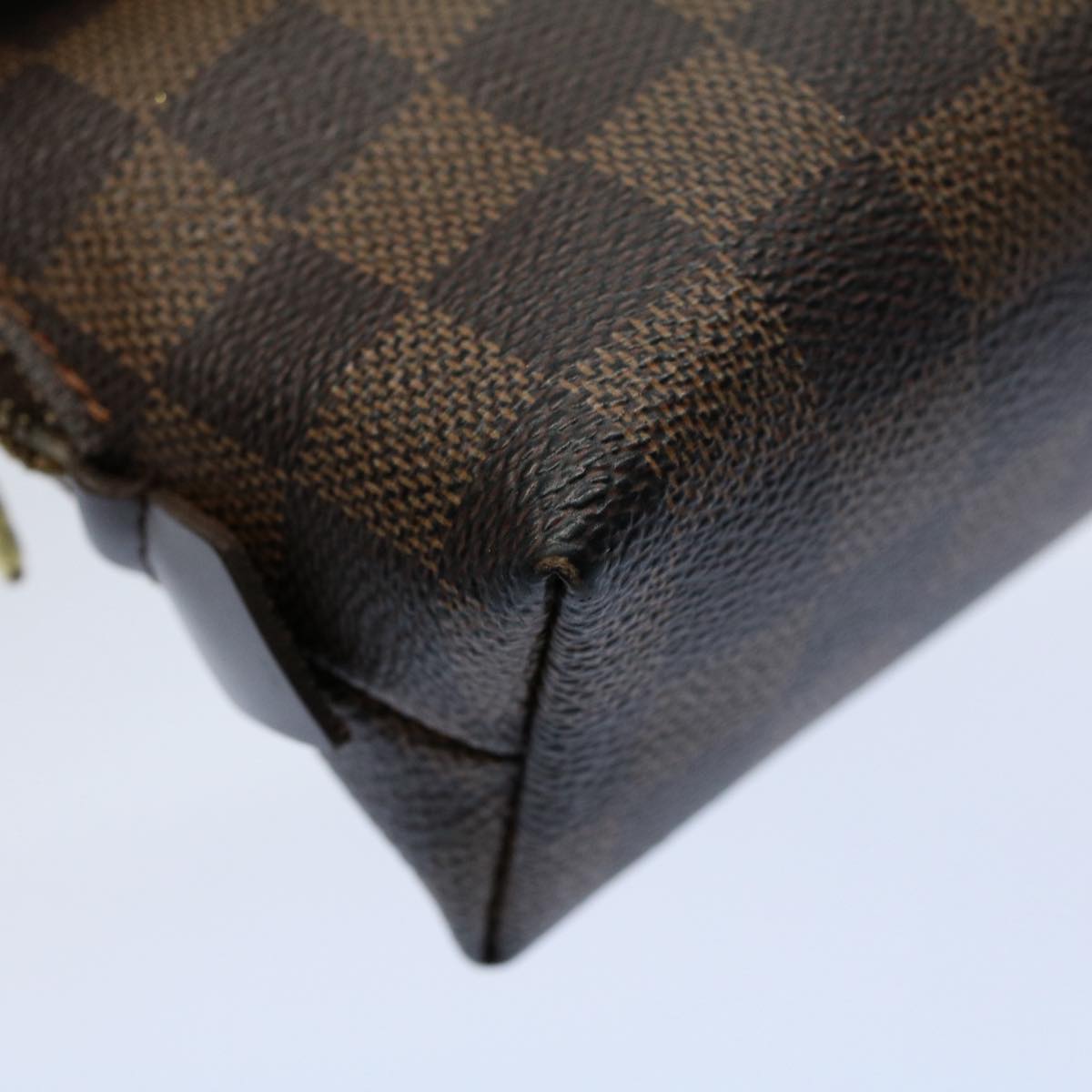 LOUIS VUITTON Damier Ebene Pochette Cosmetic PM Pouch N47516 LV 56169