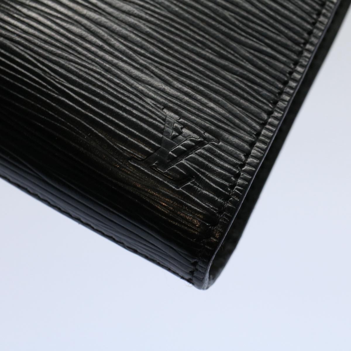 LOUIS VUITTON Epi Art Deco Clutch Bag Black M52632 LV 56187