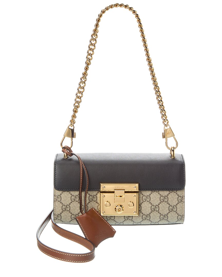 Gucci Padlock Mini GG Supreme Canvas & Leather Shoulder Bag