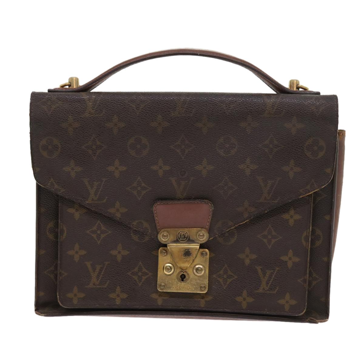 LOUIS VUITTON Monogram Monceau 28 Hand Bag 2way M51185 LV 56212