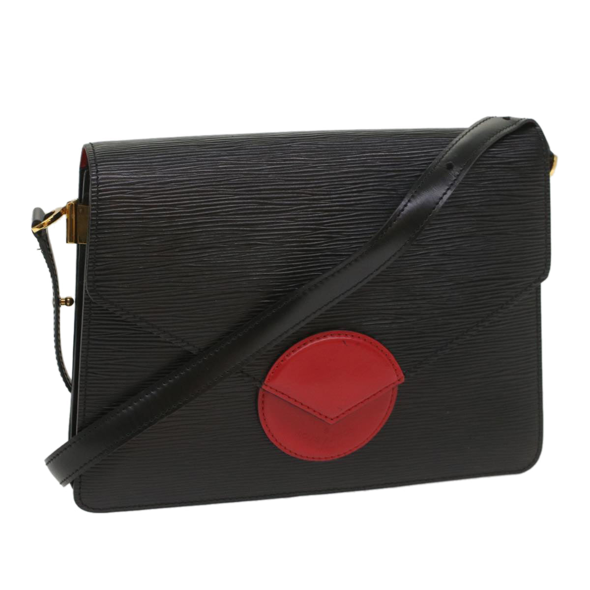 LOUIS VUITTON Epi Osh Shoulder Bag Black Red M52447 LV 56214