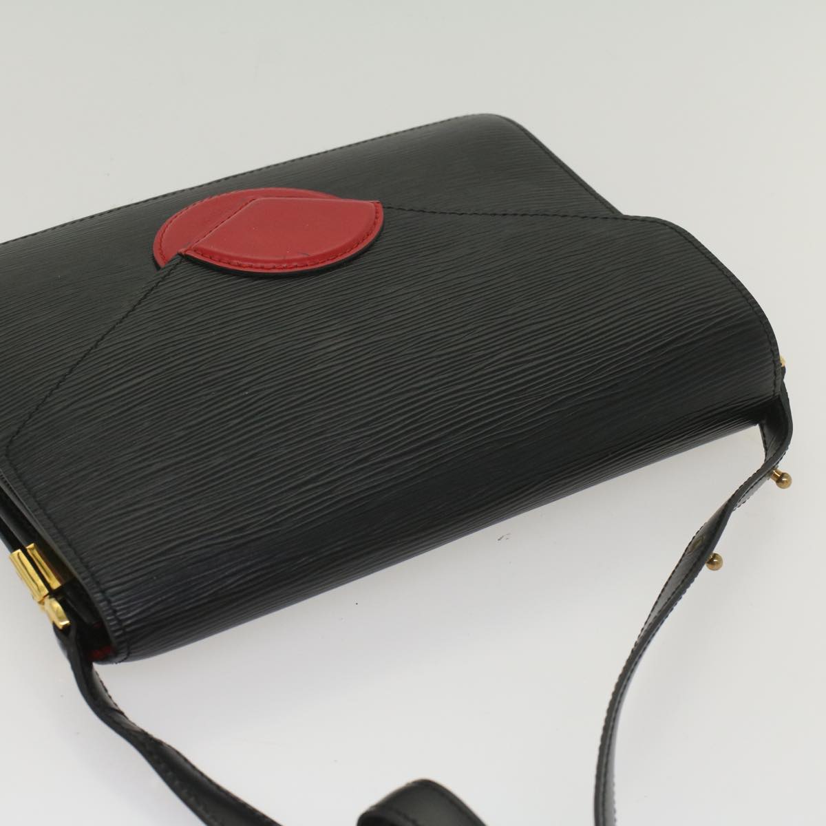 LOUIS VUITTON Epi Osh Shoulder Bag Black Red M52447 LV 56214