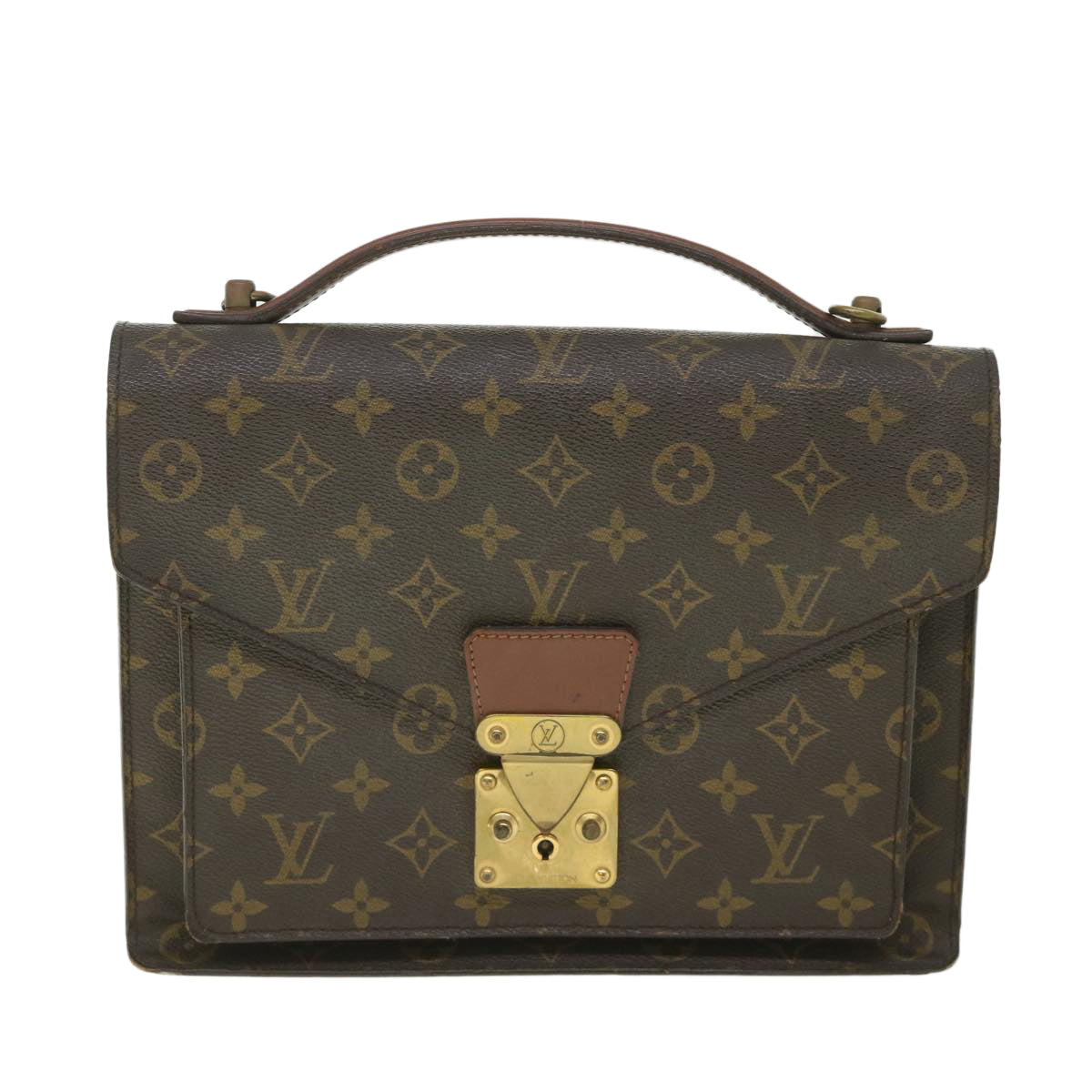 LOUIS VUITTON Monogram Monceau 28 Hand Bag 2way M51185 LV 56215
