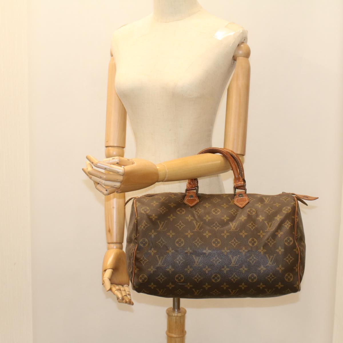 LOUIS VUITTON Monogram Speedy 35 Hand Bag M41524 LV 56243
