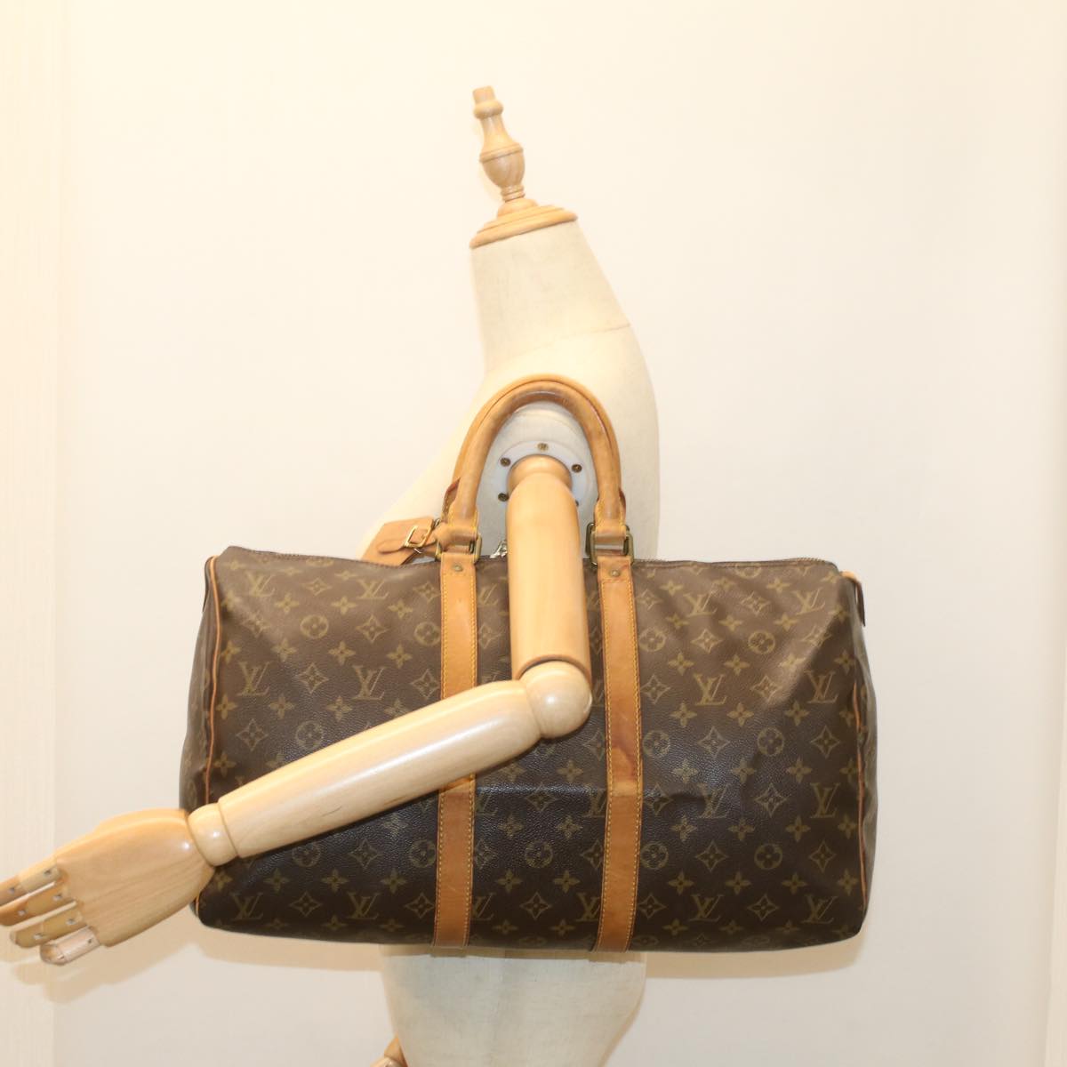 LOUIS VUITTON Monogram Keepall 45 Boston Bag M41428 LV 56246