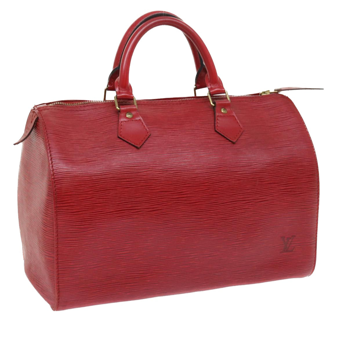 LOUIS VUITTON Epi Speedy 30 Hand Bag Castilian Red M43007 LV 56261