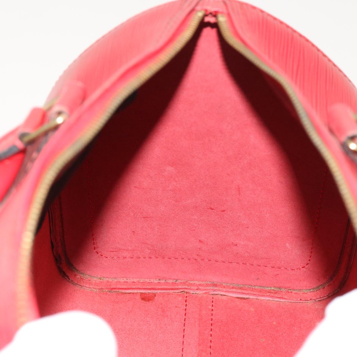 LOUIS VUITTON Epi Speedy 30 Hand Bag Castilian Red M43007 LV 56261