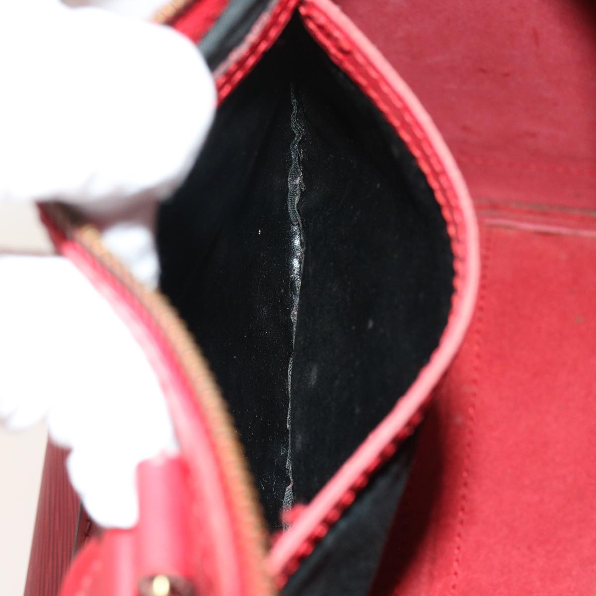 LOUIS VUITTON Epi Speedy 30 Hand Bag Castilian Red M43007 LV 56261