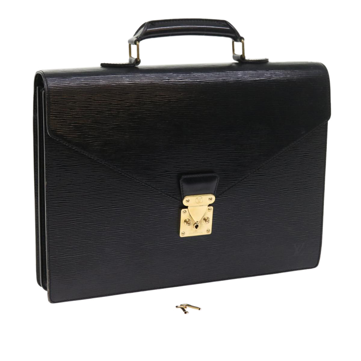 LOUIS VUITTON Epi Serviette Conseiller Business Bag Black M54422 LV 56283