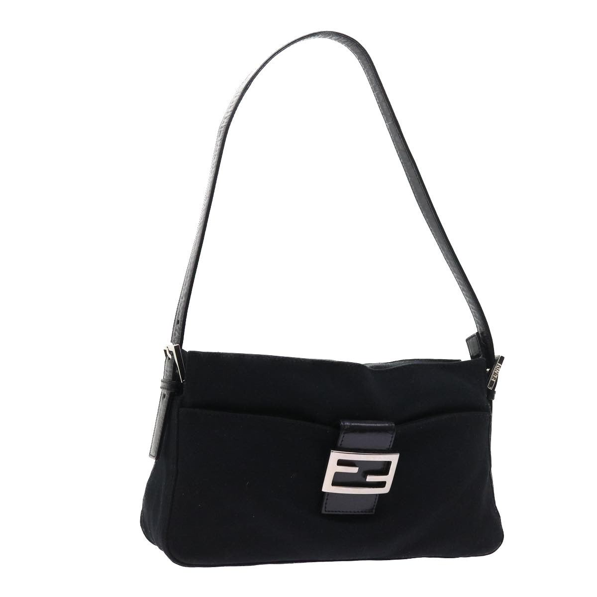 Luxury FendiMamma Baguette Shoulder Bag Nylon Black56301