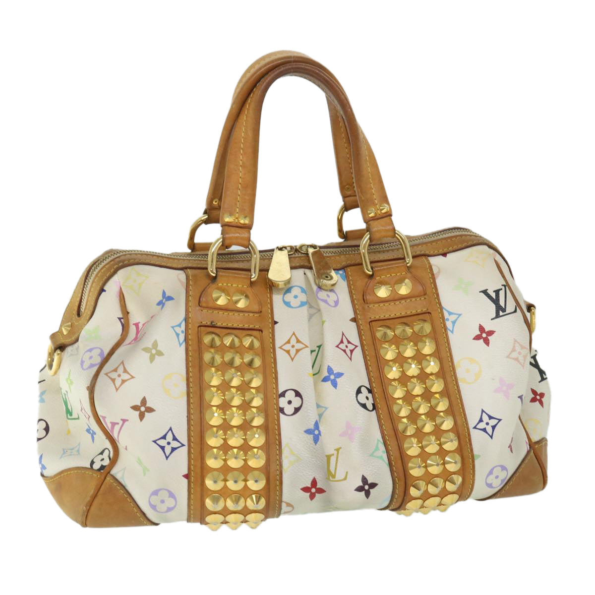 LOUIS VUITTON Monogram Multicolor Courtney MM Bag 2way White M45641 56314