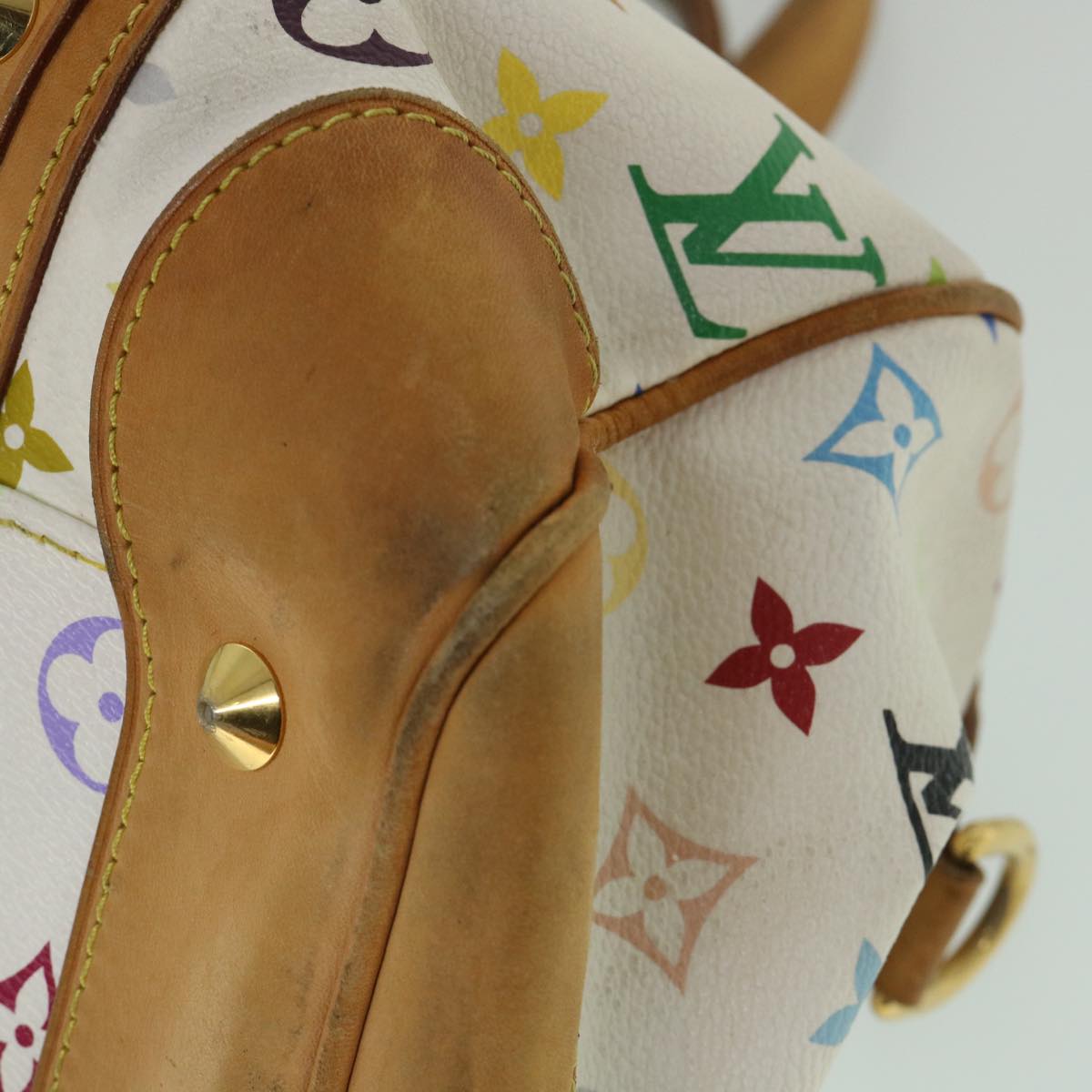 LOUIS VUITTON Monogram Multicolor Courtney MM Bag 2way White M45641 56314