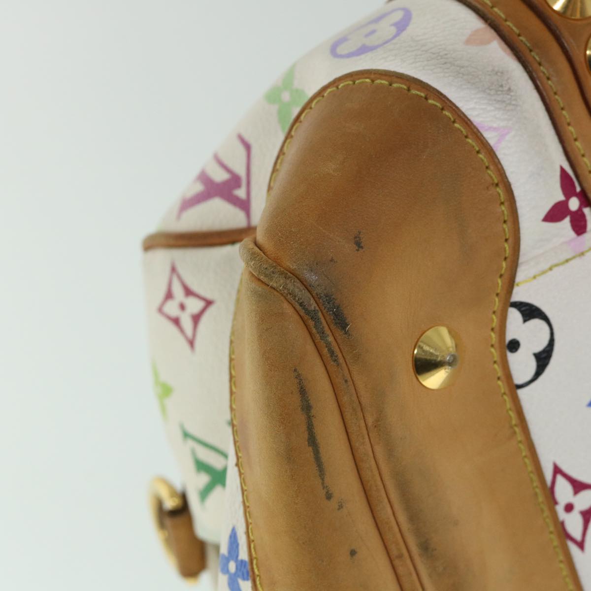 LOUIS VUITTON Monogram Multicolor Courtney MM Bag 2way White M45641 56314