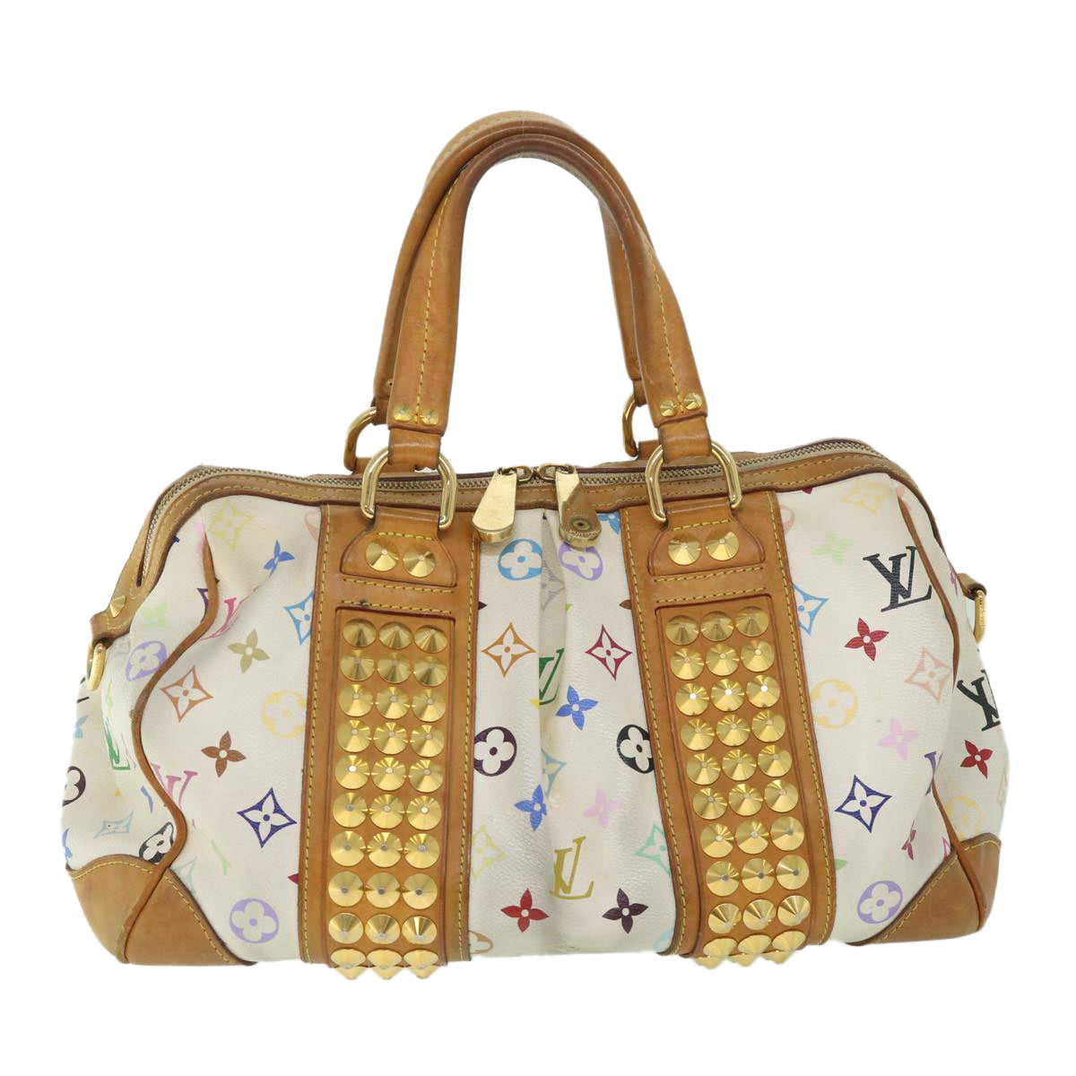 LOUIS VUITTON Monogram Multicolor Courtney MM Bag 2way White M45641 56314
