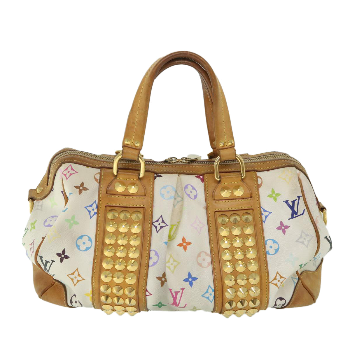 LOUIS VUITTON Monogram Multicolor Courtney MM Bag 2way White M45641 56314