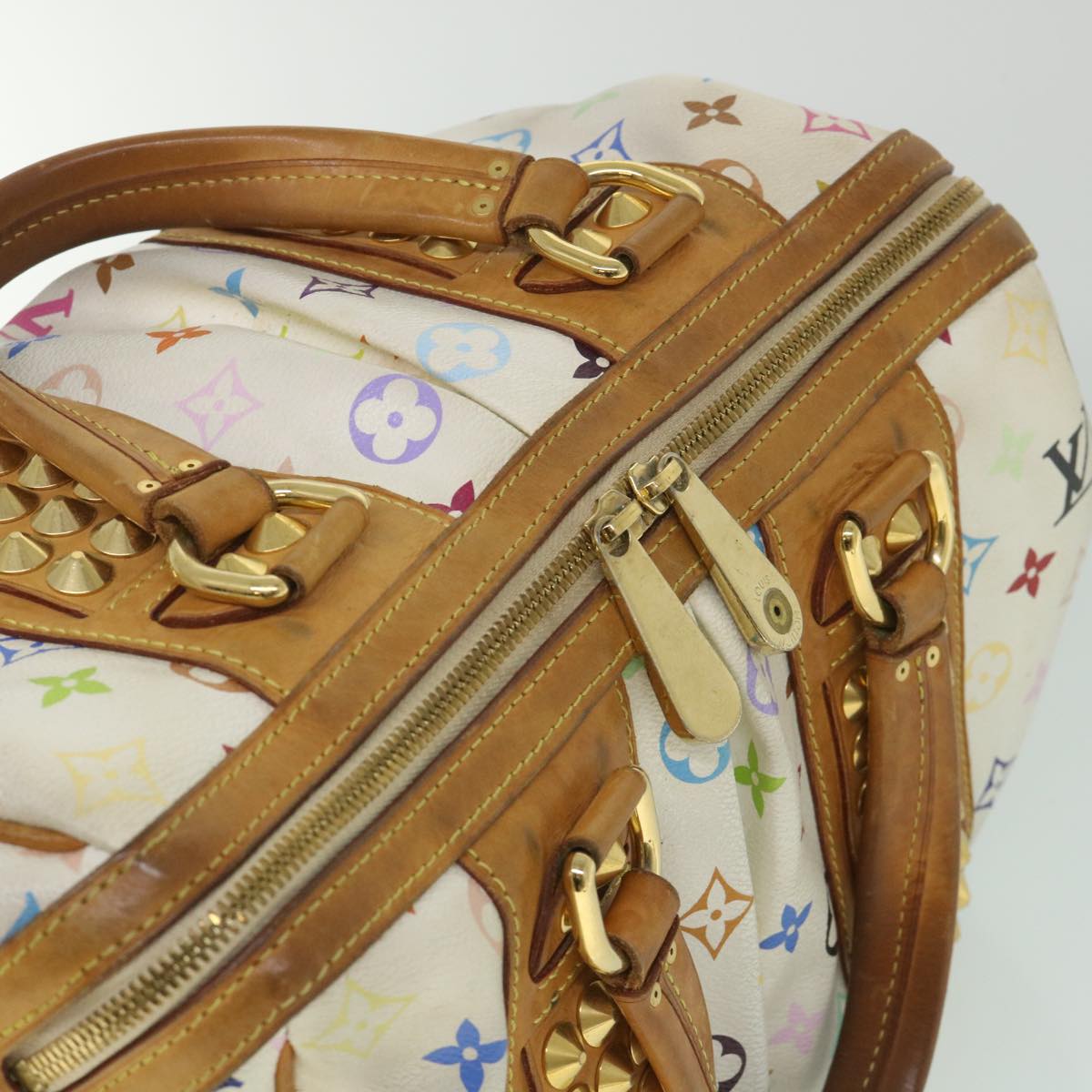 LOUIS VUITTON Monogram Multicolor Courtney MM Bag 2way White M45641 56314