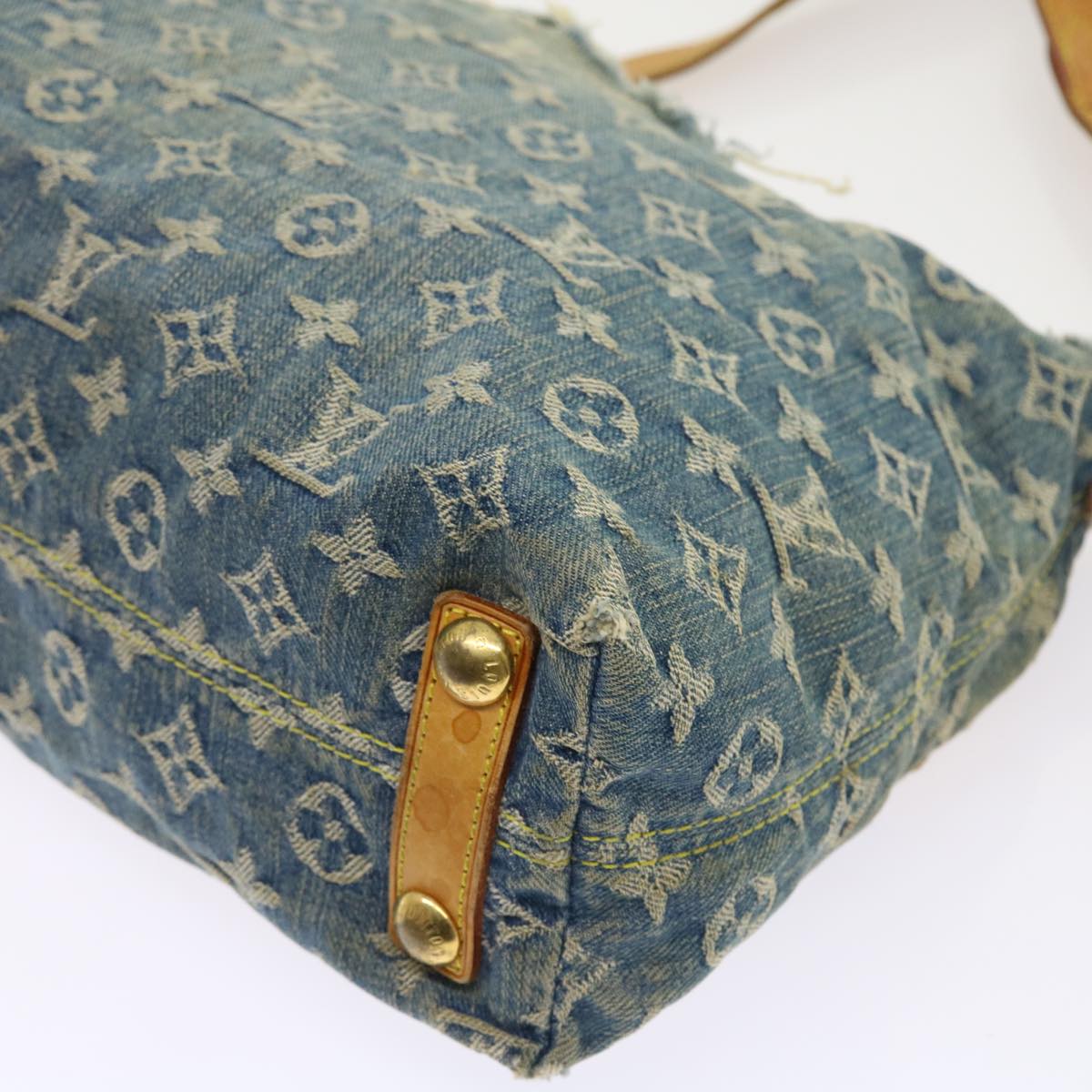 LOUIS VUITTON Monogram Denim Buggy PM Shoulder Bag Blue M95049 LV 56324