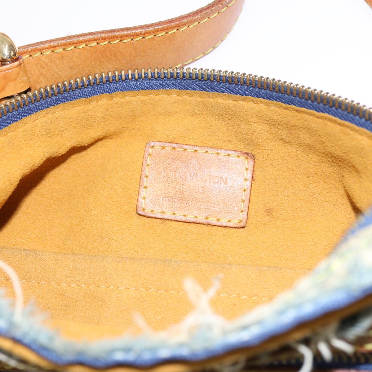 LOUIS VUITTON Monogram Denim Buggy PM Shoulder Bag Blue M95049 LV 56324