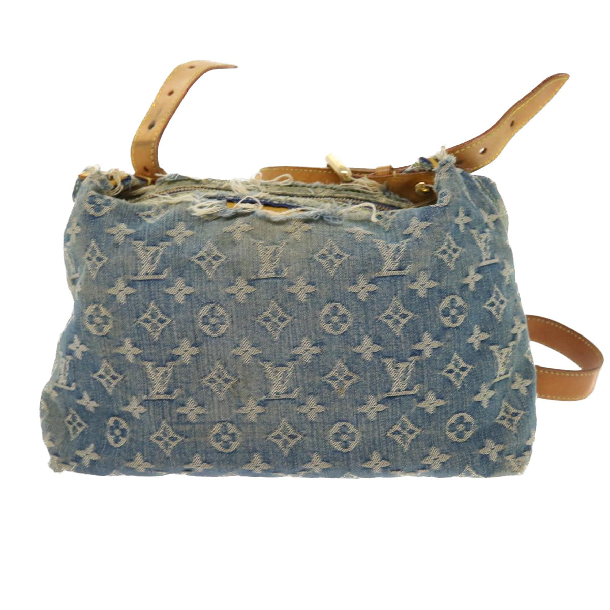 LOUIS VUITTON Monogram Denim Buggy PM Shoulder Bag Blue M95049 LV 56324