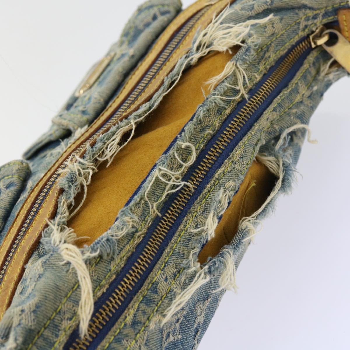 LOUIS VUITTON Monogram Denim Buggy PM Shoulder Bag Blue M95049 LV 56324