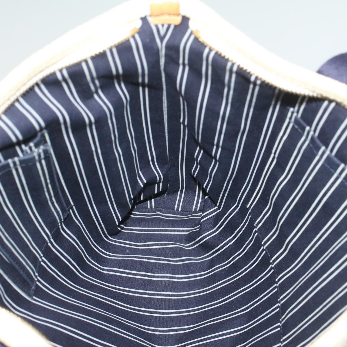 LOUIS VUITTON Antigua Cabas MM Tote Bag White Navy M40132 LV 56328