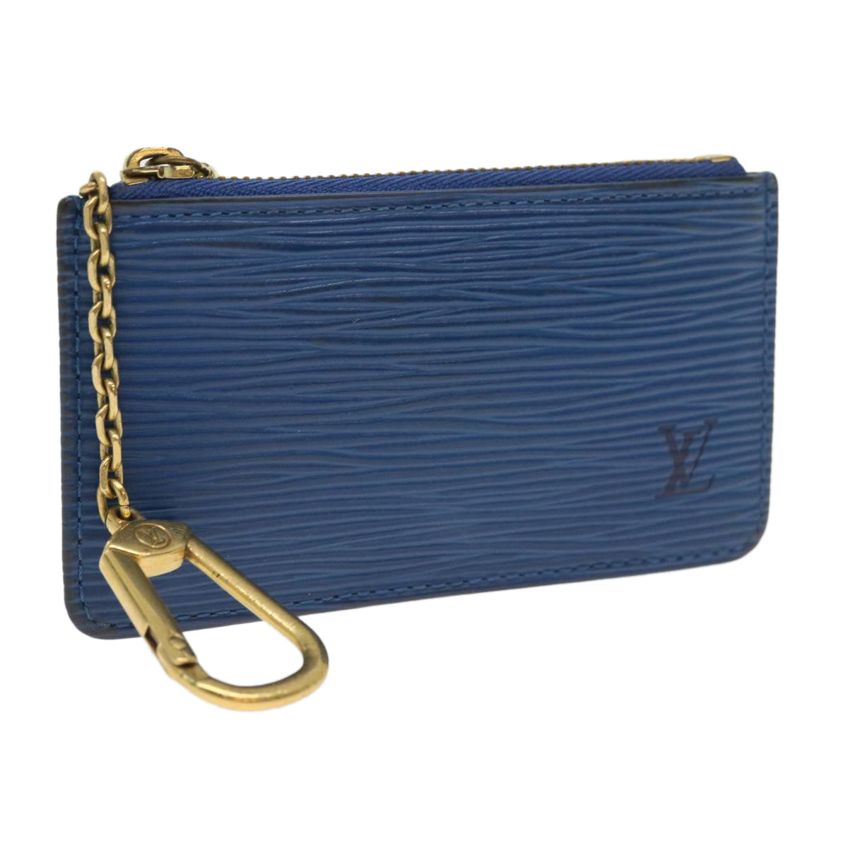 LOUIS VUITTON Epi Pochette Cles Coin Purse Blue M6380G LV 56333