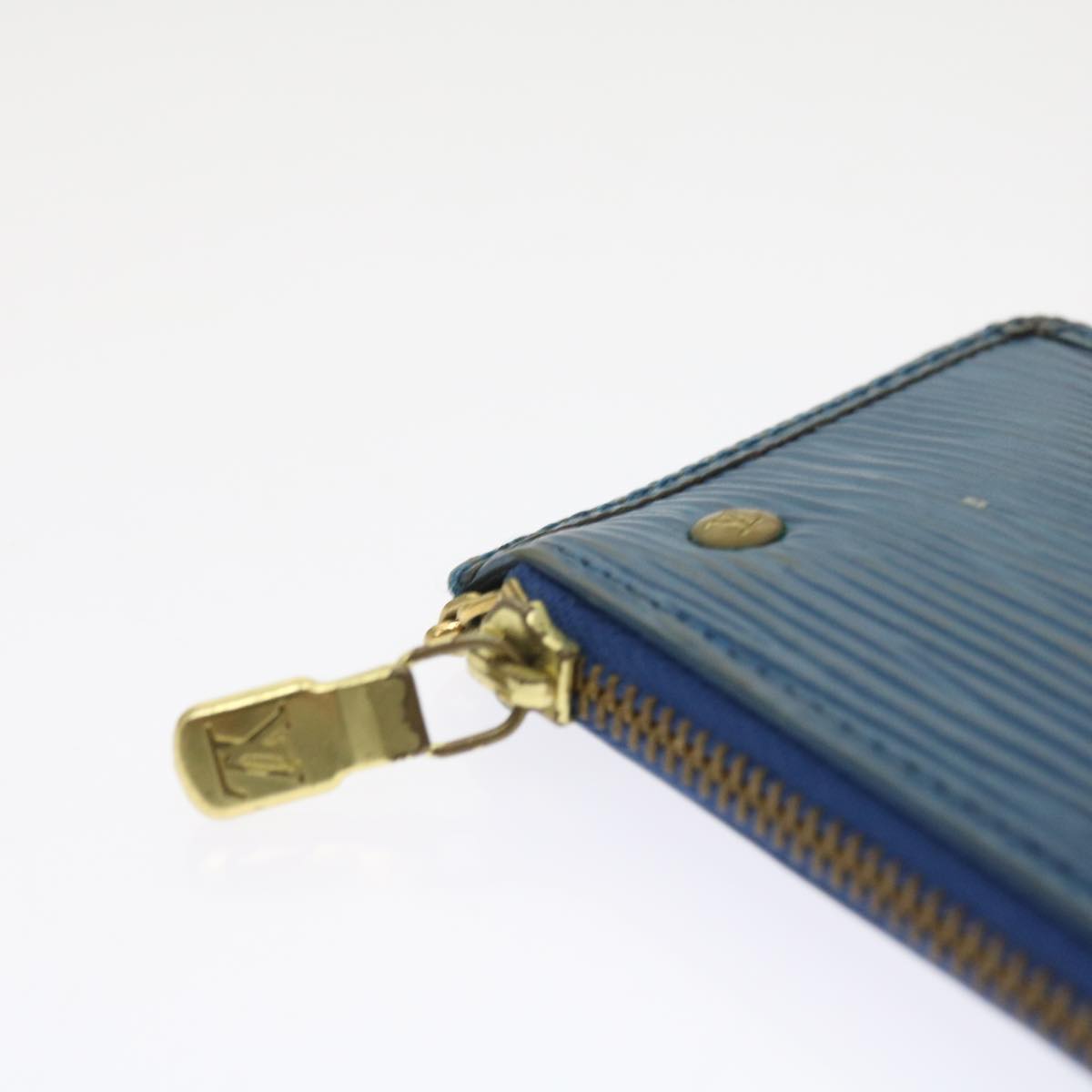 LOUIS VUITTON Epi Pochette Cles Coin Purse Blue M6380G LV 56333