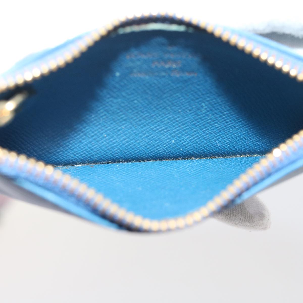 LOUIS VUITTON Epi Pochette Cles Coin Purse Blue M6380G LV 56333