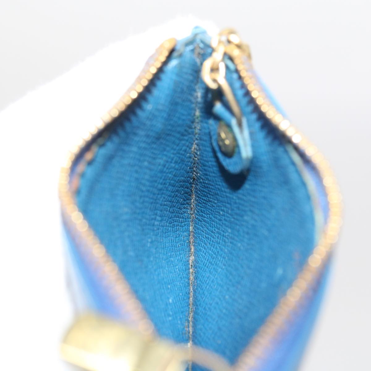 LOUIS VUITTON Epi Pochette Cles Coin Purse Blue M6380G LV 56333