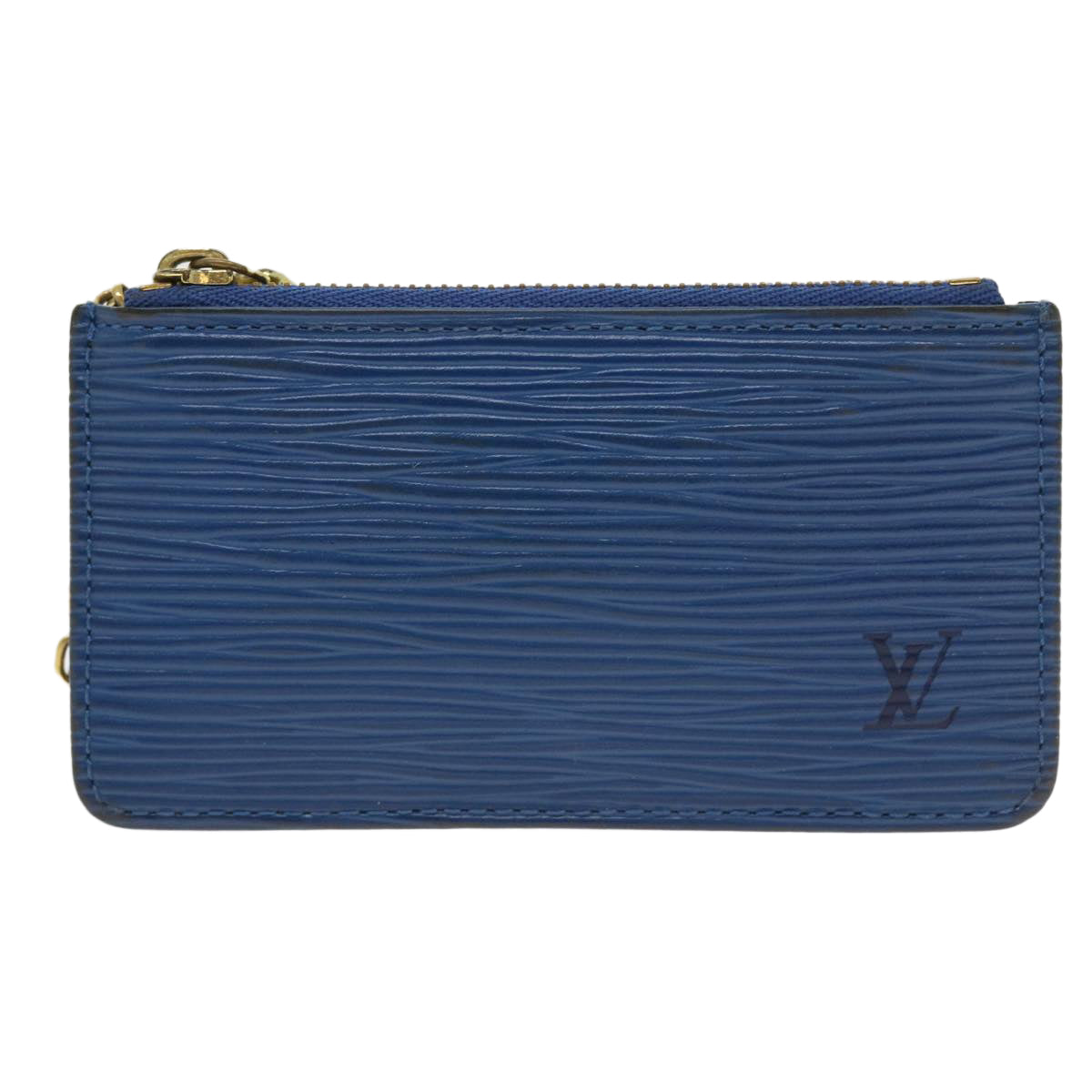 LOUIS VUITTON Epi Pochette Cles Coin Purse Blue M6380G LV 56333