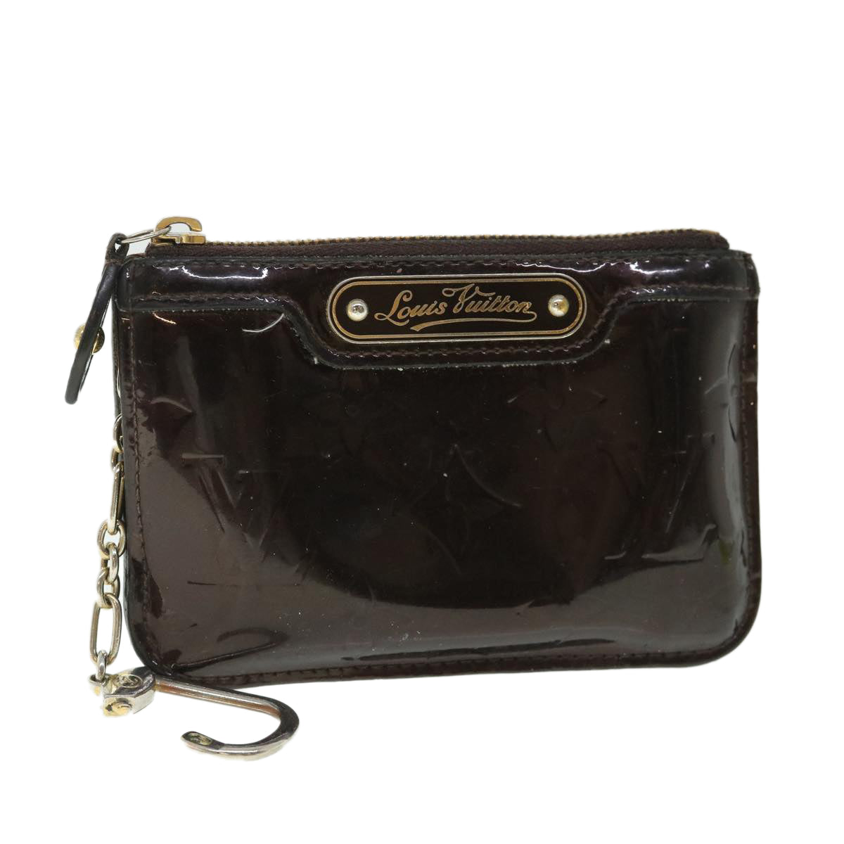 LOUIS VUITTON Vernis Pochette Cles NM Coin Purse Amarante M93557 LV 56334