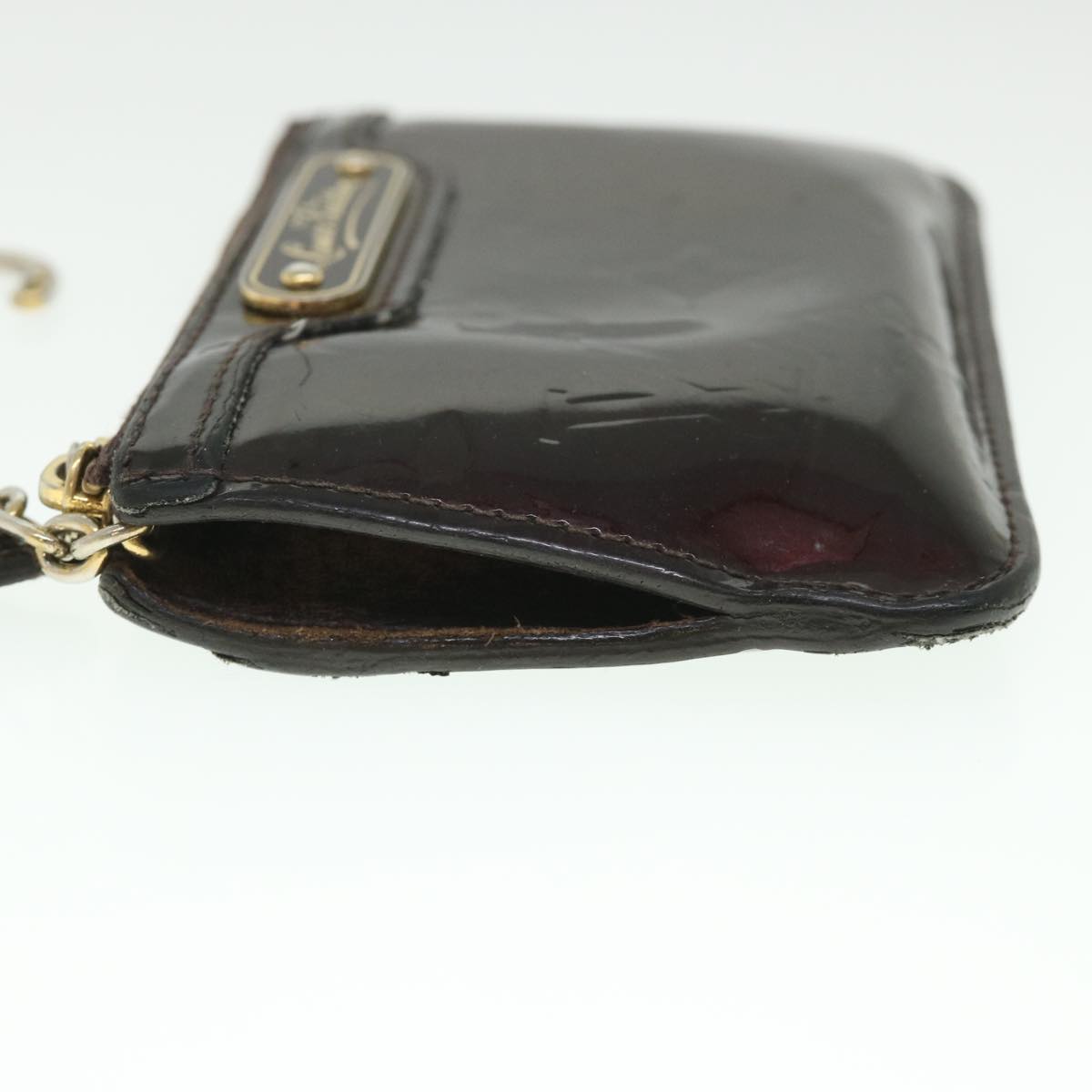 LOUIS VUITTON Vernis Pochette Cles NM Coin Purse Amarante M93557 LV 56334
