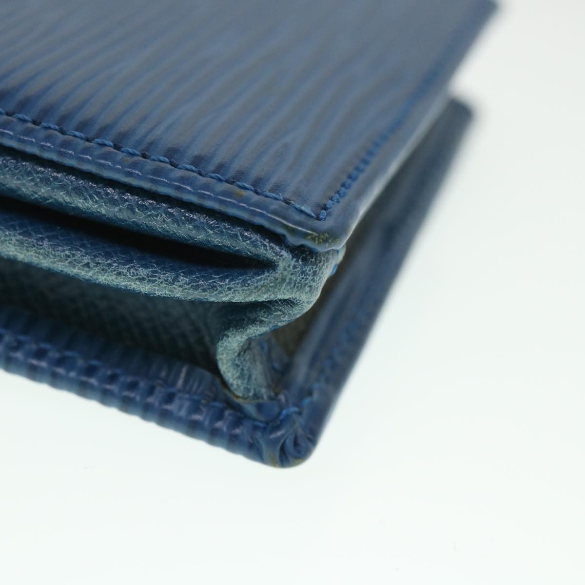 LOUIS VUITTON Epi Porte Monnaie Boite Coin Purse Blue M63695 LV 56335