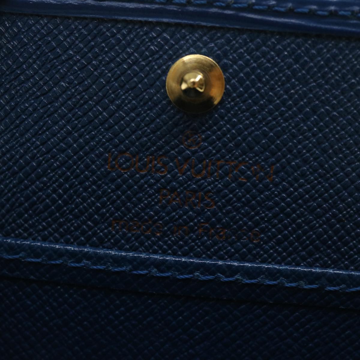 LOUIS VUITTON Epi Porte Monnaie Boite Coin Purse Blue M63695 LV 56335