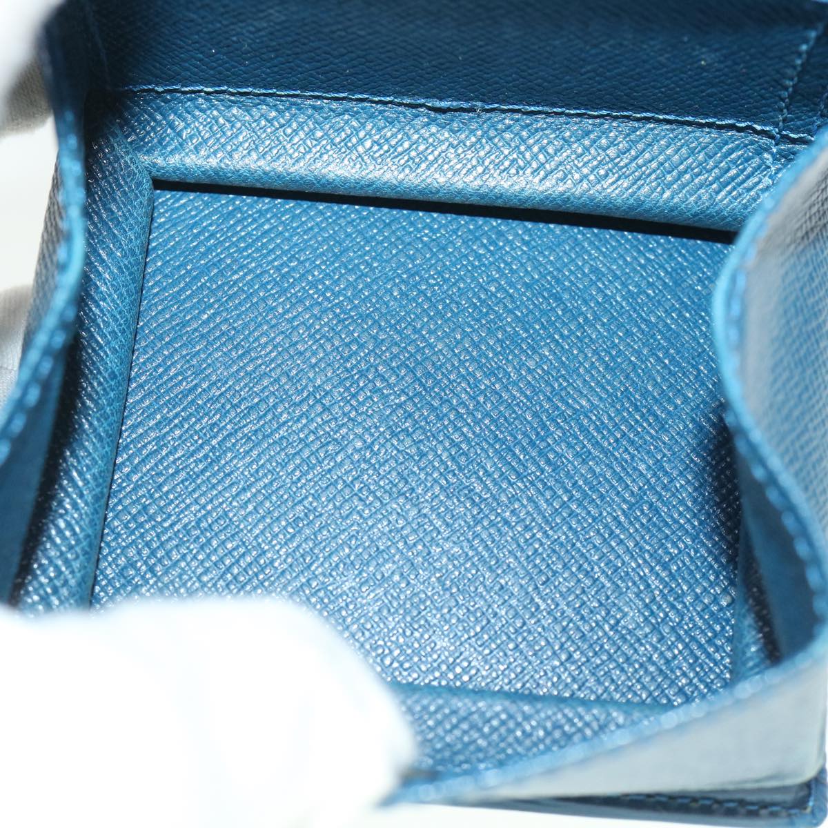 LOUIS VUITTON Epi Porte Monnaie Boite Coin Purse Blue M63695 LV 56335