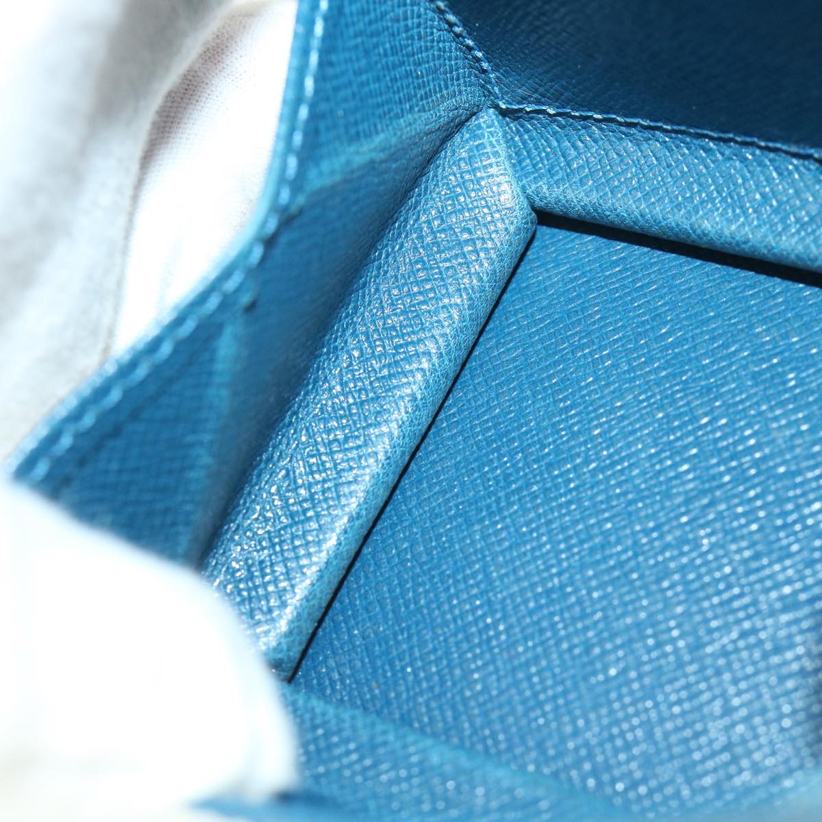 LOUIS VUITTON Epi Porte Monnaie Boite Coin Purse Blue M63695 LV 56335