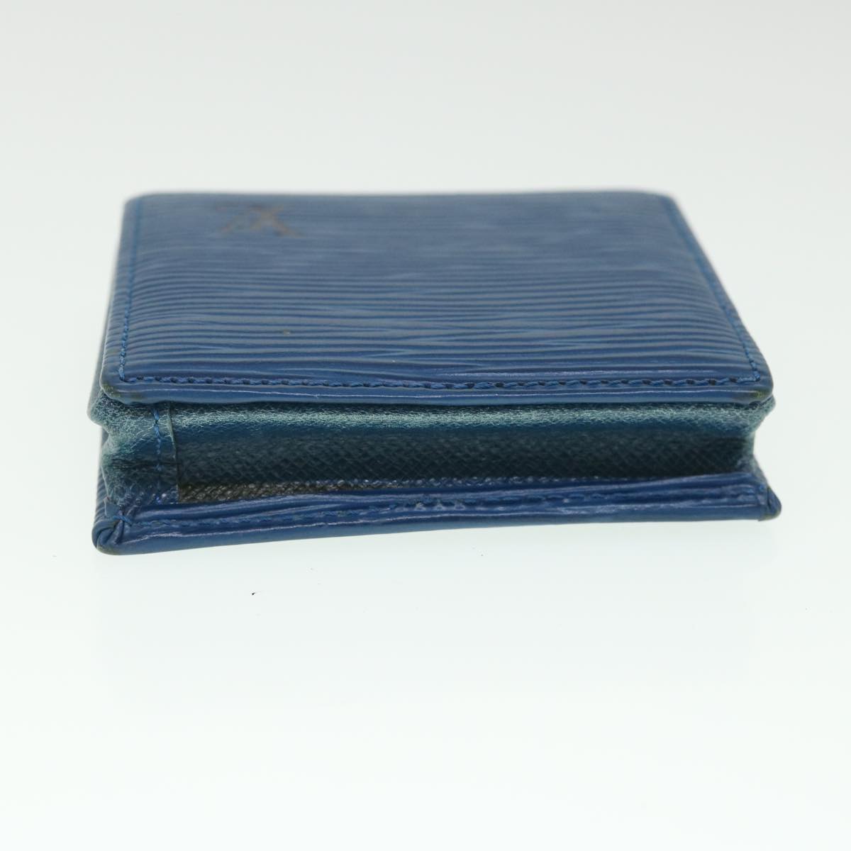 LOUIS VUITTON Epi Porte Monnaie Boite Coin Purse Blue M63695 LV 56335