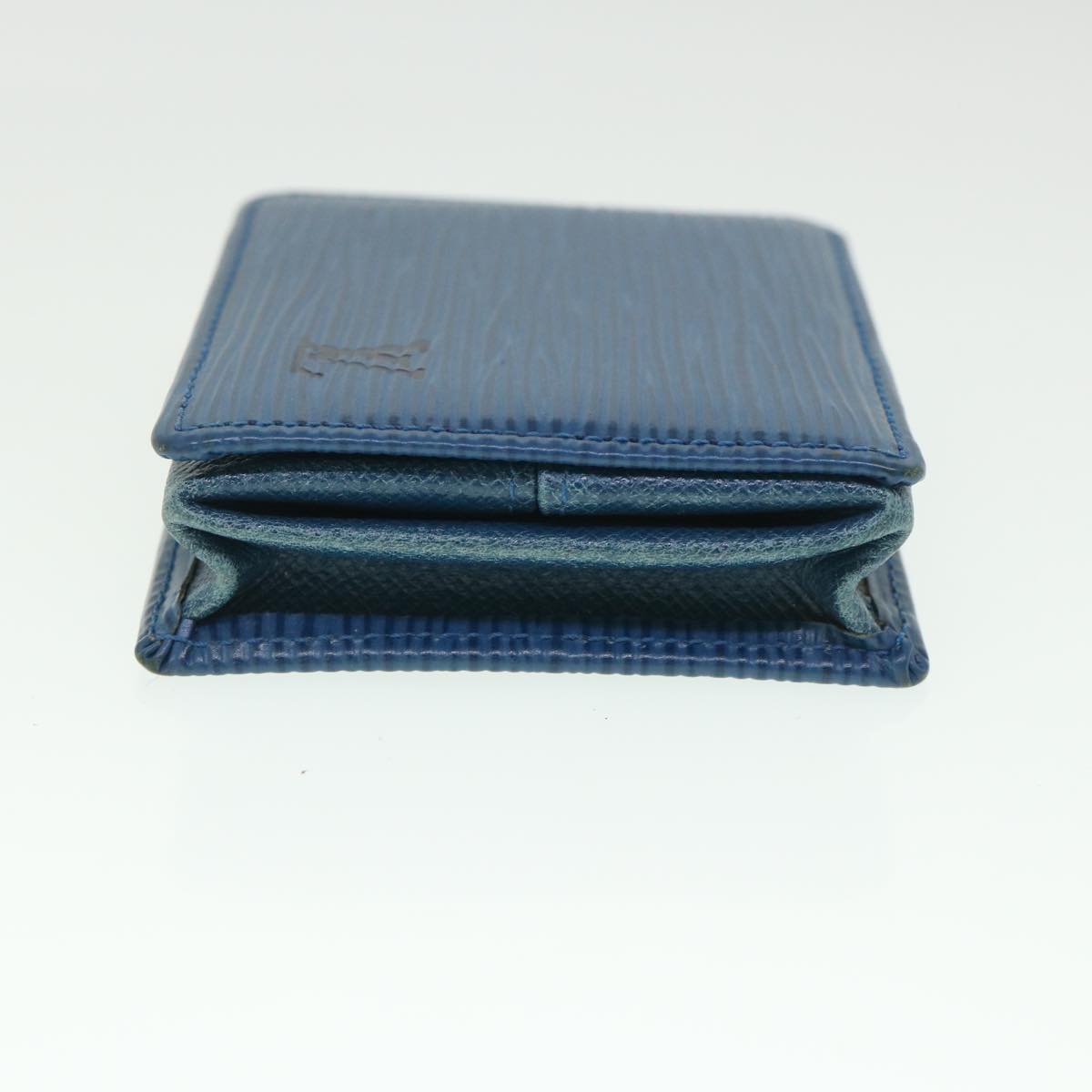 LOUIS VUITTON Epi Porte Monnaie Boite Coin Purse Blue M63695 LV 56335