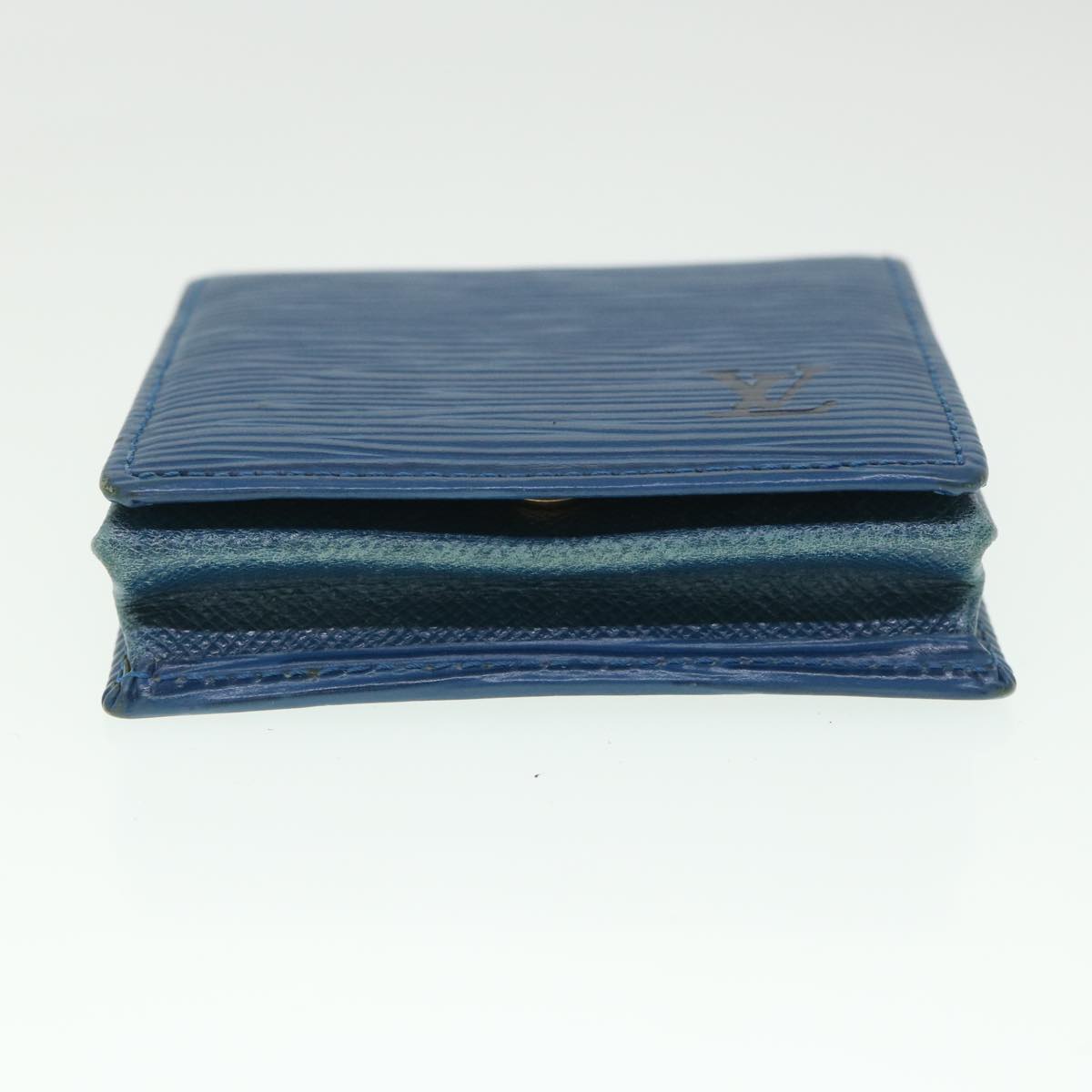 LOUIS VUITTON Epi Porte Monnaie Boite Coin Purse Blue M63695 LV 56335