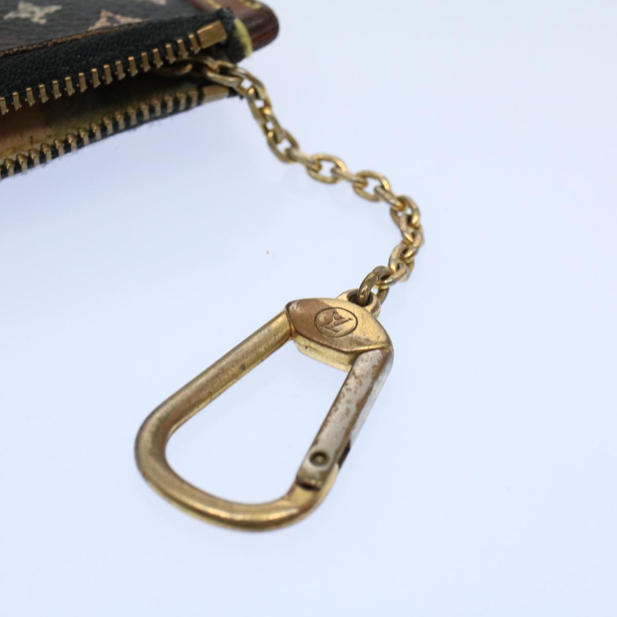 LOUIS VUITTON Monogram Multicolor Pochette Cles Purse Black M92654 56356