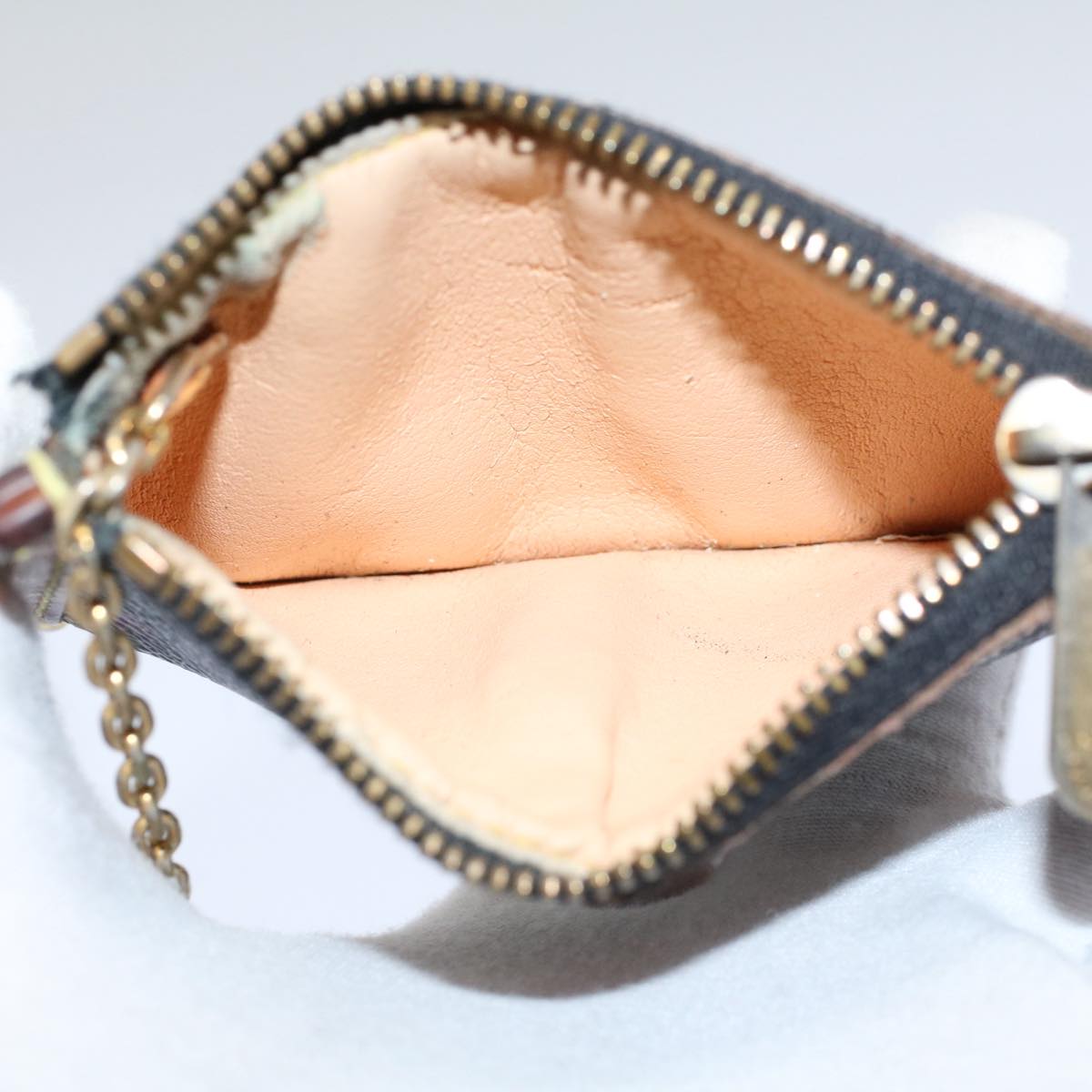 LOUIS VUITTON Monogram Multicolor Pochette Cles Purse Black M92654 56356
