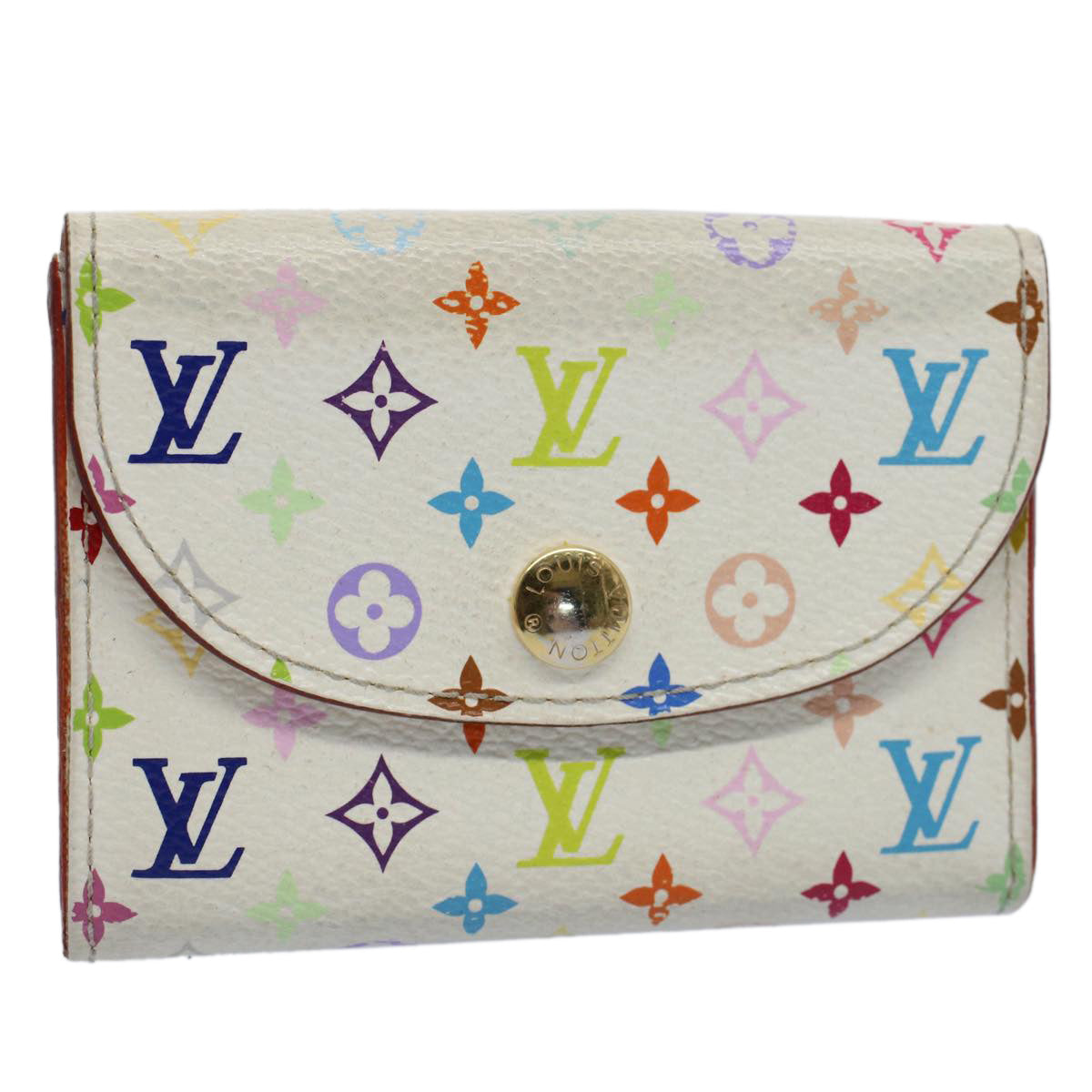 LOUIS VUITTON Multicolor Amberop Cartes De Visit Case White M66557 LV 56357