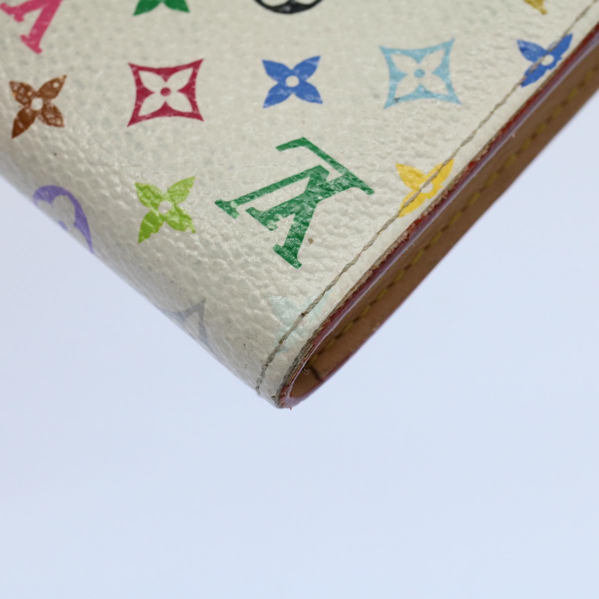 LOUIS VUITTON Multicolor Amberop Cartes De Visit Case White M66557 LV 56357