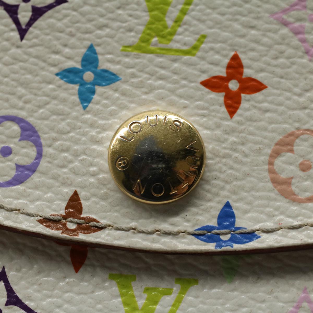 LOUIS VUITTON Multicolor Amberop Cartes De Visit Case White M66557 LV 56357