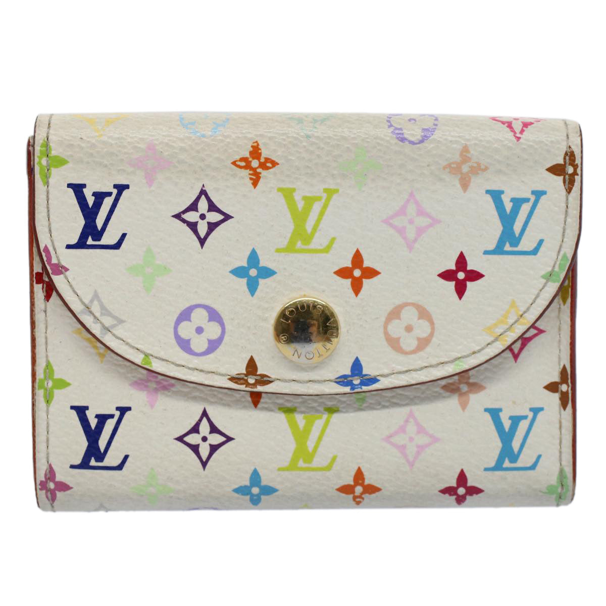LOUIS VUITTON Multicolor Amberop Cartes De Visit Case White M66557 LV 56357