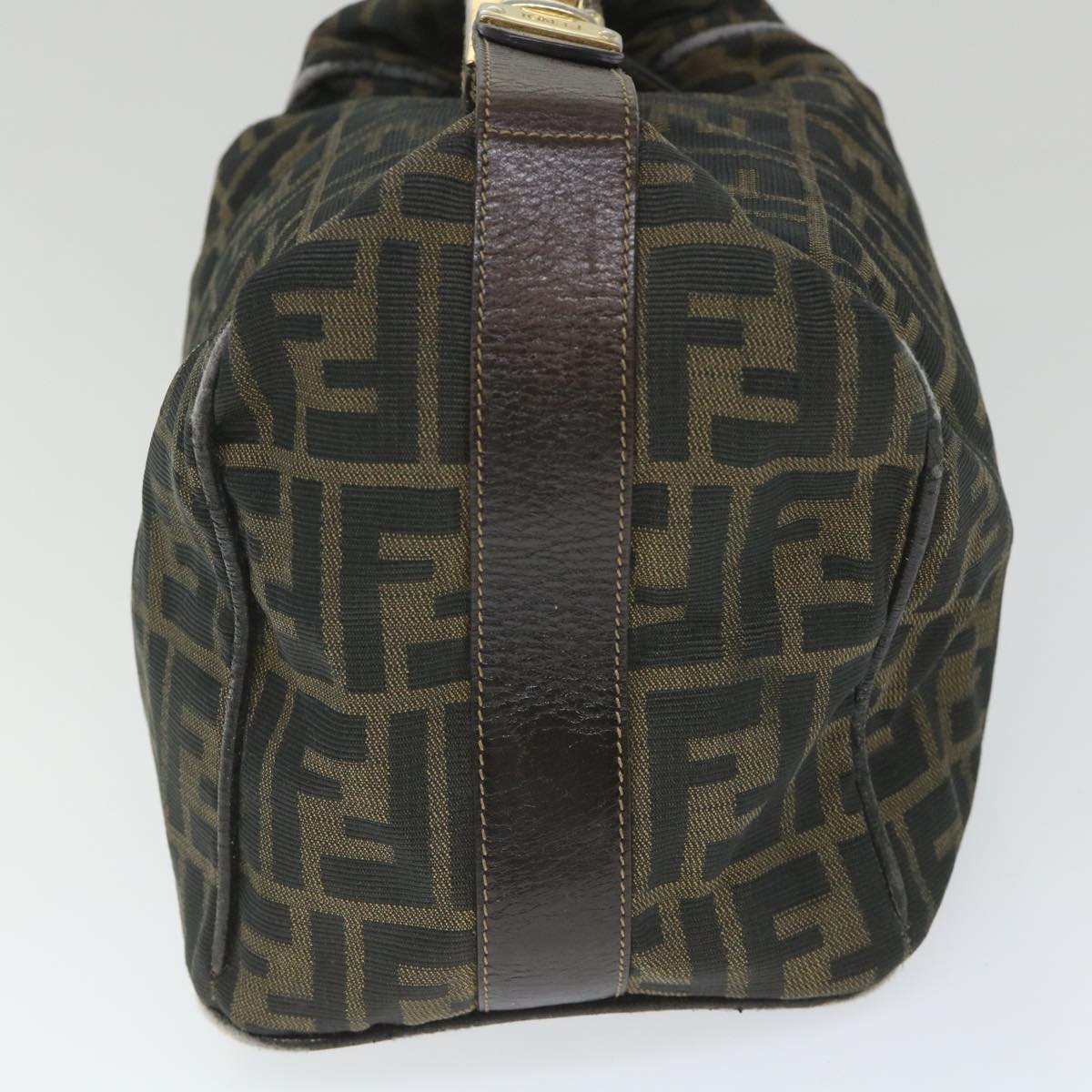 Luxury FendiZucca Canvas Vanity Cosmetic Pouch Black Brown56386