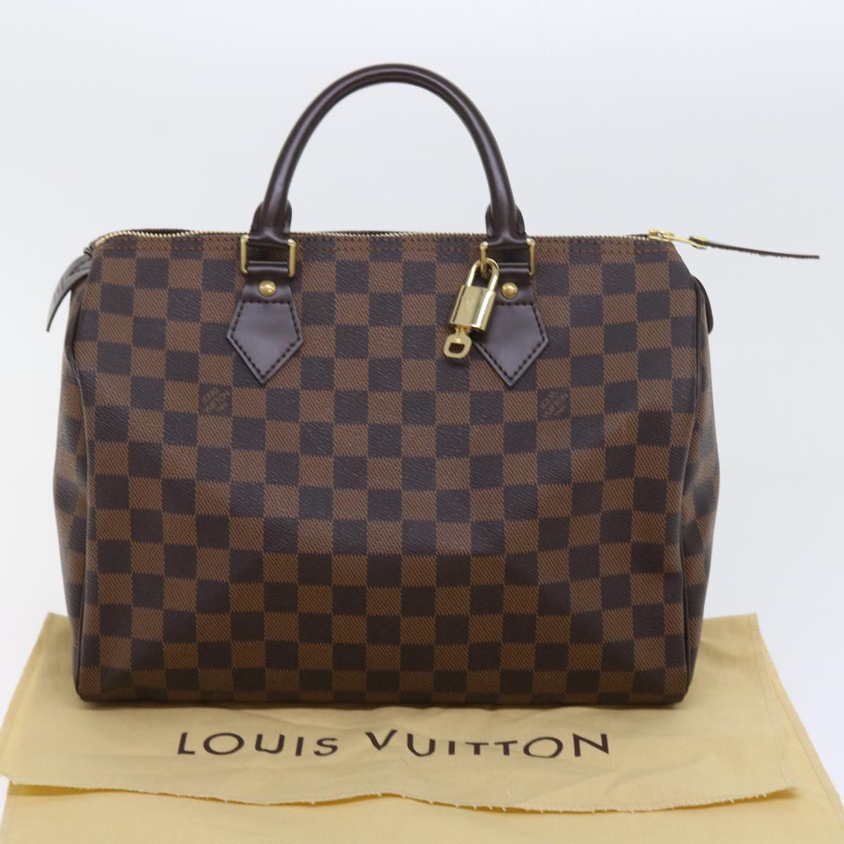 LOUIS VUITTON Damier Ebene Speedy 30 Hand Bag N41364 LV 56392