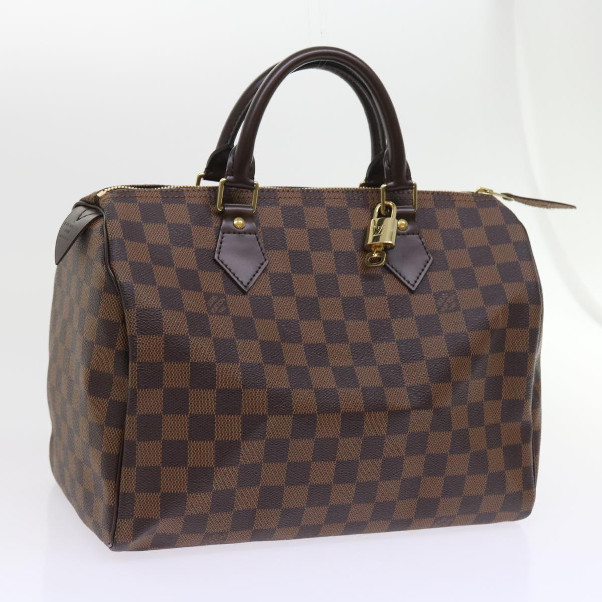 LOUIS VUITTON Damier Ebene Speedy 30 Hand Bag N41364 LV 56392