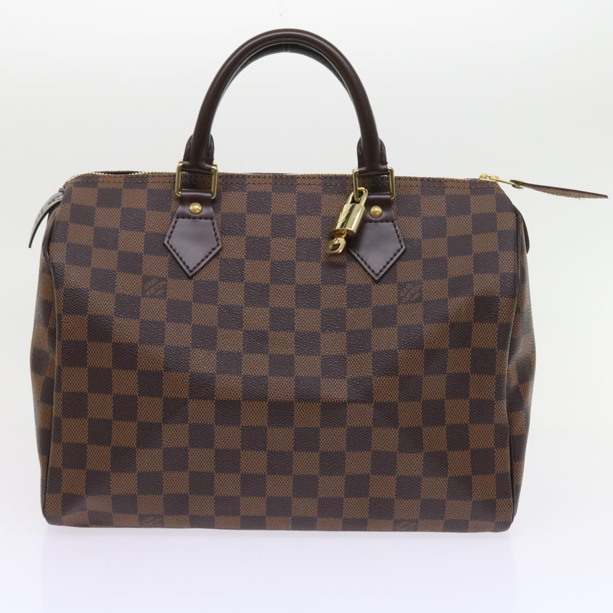 LOUIS VUITTON Damier Ebene Speedy 30 Hand Bag N41364 LV 56392