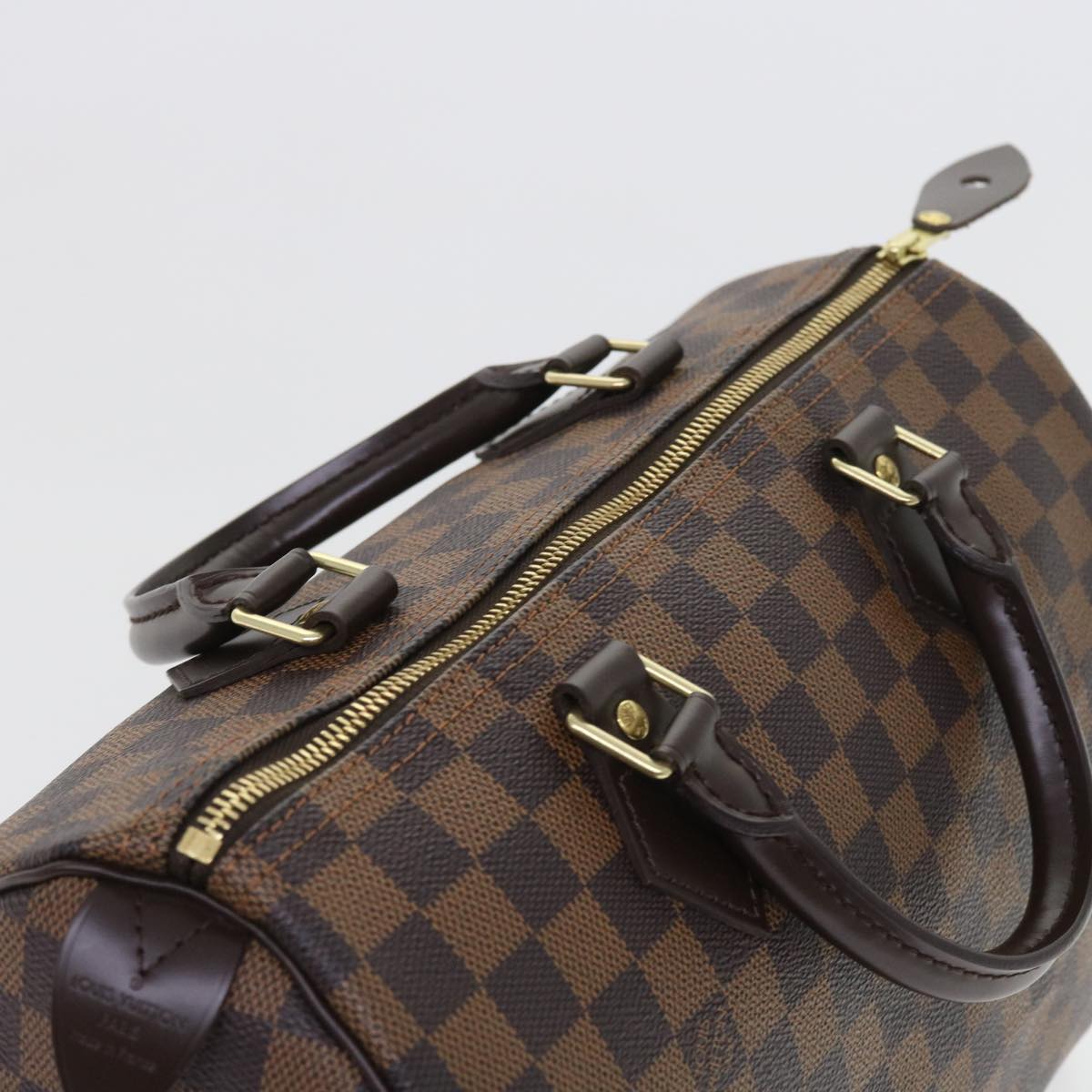 LOUIS VUITTON Damier Ebene Speedy 30 Hand Bag N41364 LV 56392